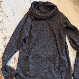 lululemon athletica Dark Heather Gray Cowl Pullover Sweater